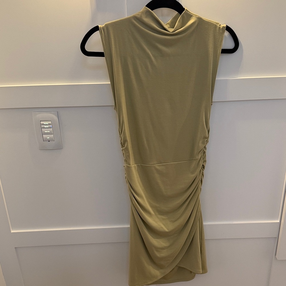 Wilfred Green Sleeveless Draped Midi Dress